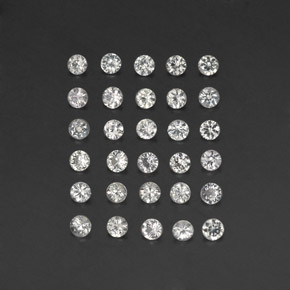 1.55 ct White Sapphire Gemstone, Sapphire Gem in Diamond-Cut Shape for Sale.