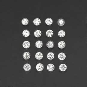 1.28 ct White Sapphire Gemstone, Sapphire Gem in Diamond-Cut Shape for Sale.