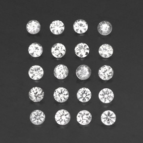 1.28 ct White Sapphire Stone, Natural Sapphire in Diamond-Cut Shape for Sale