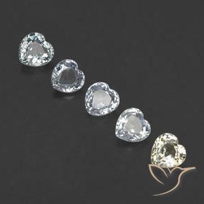 1.74 ctw Multicolor Sapphire Stones, Natural Sapphire in Heart Facet Shape for Sale