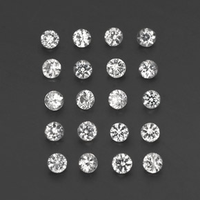 1.17 ct White Sapphire Stone, Natural Sapphire in Diamond-Cut Shape for Sale
