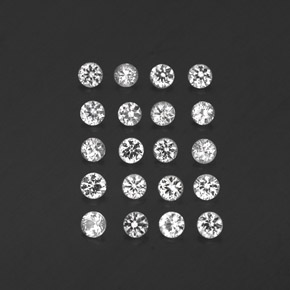 1.24 ct White Sapphire Gemstone, Sapphire Gem in Diamond-Cut Shape for Sale.