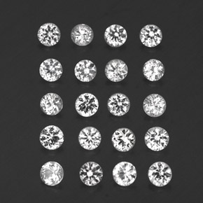 1.24 ct White Sapphire Stone, Natural Sapphire in Diamond-Cut Shape for Sale