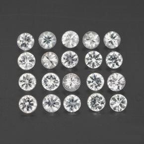 1.96 ct White Sapphire Gemstone, Sapphire Gem in Diamond-Cut Shape for Sale.