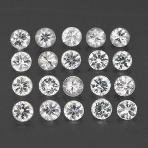 1.96 ct White Sapphire Stone, Natural Sapphire in Diamond-Cut Shape for Sale