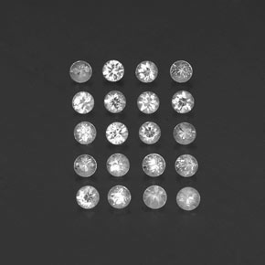 2.28 ct White Sapphire Gemstone, Sapphire Gem in Diamond-Cut Shape for Sale.
