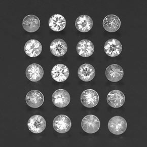 2.28 ct White Sapphire Stone, Natural Sapphire in Diamond-Cut Shape for Sale