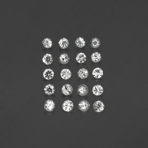 2.40 ct White Sapphire Gemstone, Sapphire Gem in Diamond-Cut Shape for Sale.