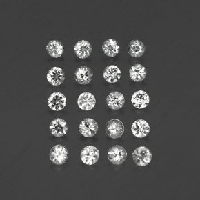 2.40 ct White Sapphire Stone, Natural Sapphire in Diamond-Cut Shape for Sale