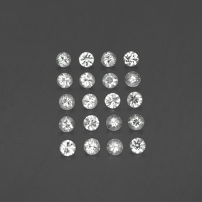2.74 ct White Sapphire Gemstone, Sapphire Gem in Diamond-Cut Shape for Sale.