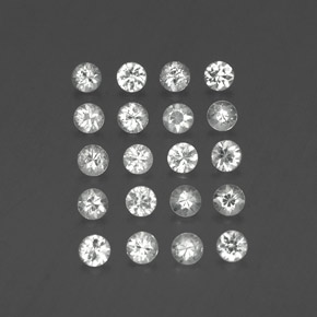 2.74 ct White Sapphire Stone, Natural Sapphire in Diamond-Cut Shape for Sale