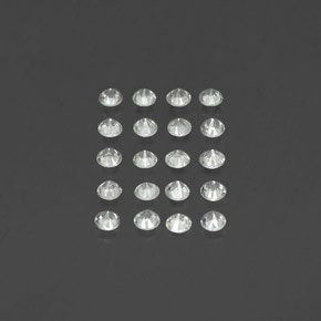 Sapphire Gemstone in 3 mm (calibrated) Size for Sale, Sapphire Stone in White Color