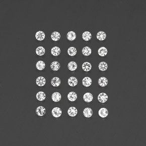 1.44 ct White Sapphire Gemstone, Sapphire Gem in Diamond-Cut Shape for Sale.