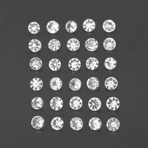 1.62 ct White Sapphire Stone, Natural Sapphire in Diamond-Cut Shape for Sale