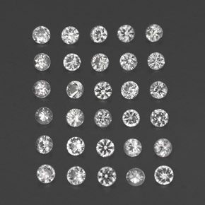 1.75 ct White Sapphire Stone, Natural Sapphire in Diamond-Cut Shape for Sale