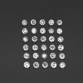 1.86 ct White Sapphire Gemstone, Sapphire Gem in Diamond-Cut Shape for Sale.