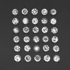 1.86 ct White Sapphire Stone, Natural Sapphire in Diamond-Cut Shape for Sale