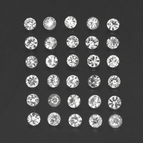 1.63 ct White Sapphire Stone, Natural Sapphire in Diamond-Cut Shape for Sale