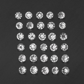 1.91 ct White Sapphire Stone, Natural Sapphire in Diamond-Cut Shape for Sale