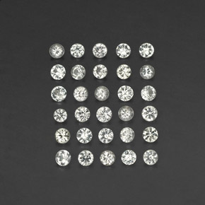 1.58 ct White Sapphire Gemstone, Sapphire Gem in Diamond-Cut Shape for Sale.
