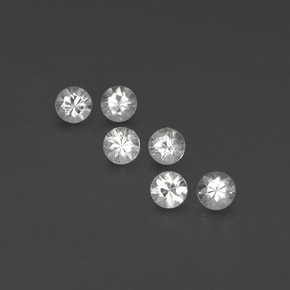 1.37 ct White Sapphire Gemstone, Sapphire Gem in Diamond-Cut Shape for Sale.