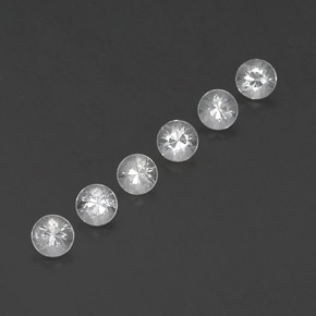 1.51 ct White Sapphire Stone, Natural Sapphire in Diamond-Cut Shape for Sale