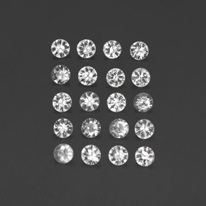 2.60 ct White Sapphire Gemstone, Sapphire Gem in Diamond-Cut Shape for Sale.