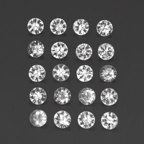 2.60 ct White Sapphire Stone, Natural Sapphire in Diamond-Cut Shape for Sale