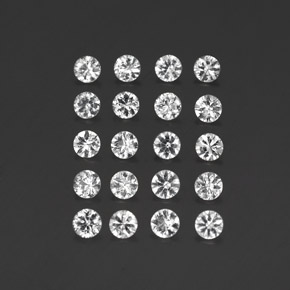 2.95 ct White Sapphire Gemstone, Sapphire Gem in Diamond-Cut Shape for Sale.