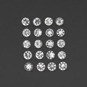 2.66 ct White Sapphire Gemstone, Sapphire Gem in Diamond-Cut Shape for Sale.