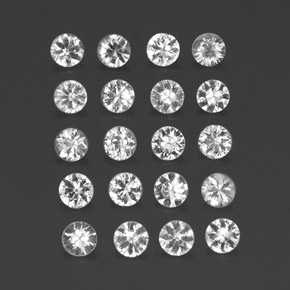 2.66 ct White Sapphire Stone, Natural Sapphire in Diamond-Cut Shape for Sale