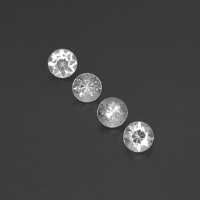1.34 ct White Sapphire Gemstone, Sapphire Gem in Diamond-Cut Shape for Sale.