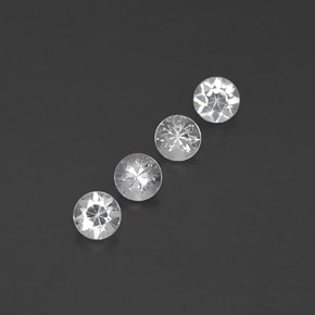 1.34 ct White Sapphire Stone, Natural Sapphire in Diamond-Cut Shape for Sale