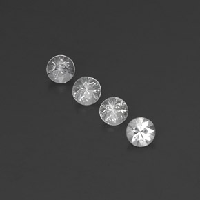 1.31 ct White Sapphire Gemstone, Sapphire Gem in Diamond-Cut Shape for Sale.