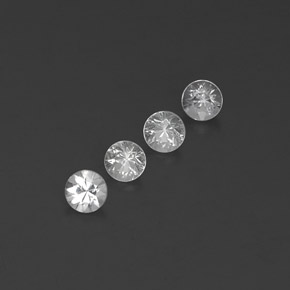1.31 ct White Sapphire Stone, Natural Sapphire in Diamond-Cut Shape for Sale