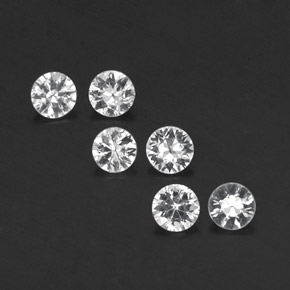 1.19 ct White Sapphire Gemstone, Sapphire Gem in Diamond-Cut Shape for Sale.