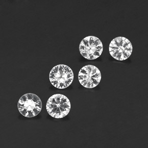 1.19 ct White Sapphire Stone, Natural Sapphire in Diamond-Cut Shape for Sale