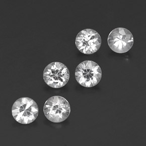1.31 ct White Sapphire Stone, Natural Sapphire in Diamond-Cut Shape for Sale