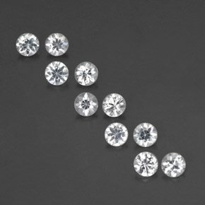 1.60 ct White Sapphire Gemstone, Sapphire Gem in Diamond-Cut Shape for Sale.