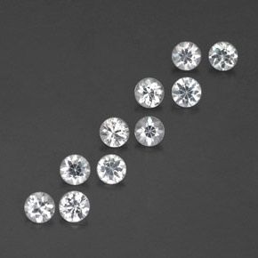 1.60 ct White Sapphire Stone, Natural Sapphire in Diamond-Cut Shape for Sale