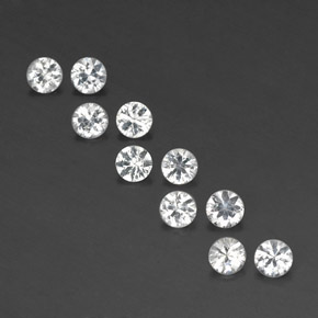 1.54 ct White Sapphire Gemstone, Sapphire Gem in Diamond-Cut Shape for Sale.