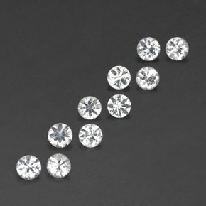 1.54 ct White Sapphire Stone, Natural Sapphire in Diamond-Cut Shape for Sale