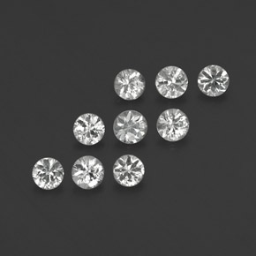 1.88 ct White Sapphire Stone, Natural Sapphire in Diamond-Cut Shape for Sale