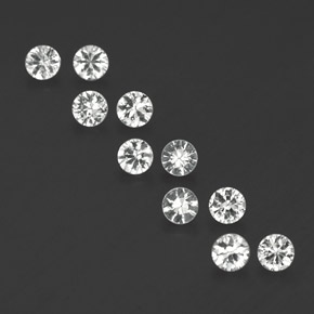 1.50 ct White Sapphire Gemstone, Sapphire Gem in Diamond-Cut Shape for Sale.