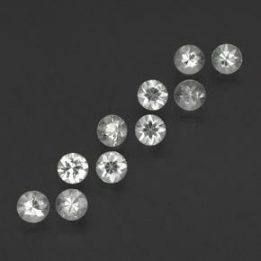 1.77 ctw White Sapphire Stones, Natural Sapphire in Diamond-Cut Shape for Sale