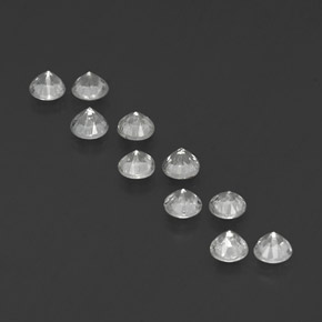 Sapphire Gemstones in 3.3 mm Size for Sale, Sapphire Stones in White Color