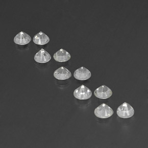 Sapphire Gemstones in 3.2 mm Size for Sale, Sapphire Stones in White Color