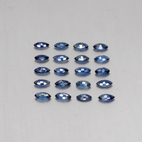 Sapphire Gemstones in 4 x 2 mm (calibrated) Size for Sale, Sapphire Stones in Navy Blue Color