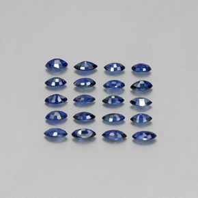 Sapphire Gemstone in 4 x 2 mm (calibrated) Size for Sale, Sapphire Stone in Deep Blue Color