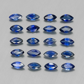 1.76 ctw Blue Sapphire Stones, Natural Sapphire in Marquise Facet Shape for Sale